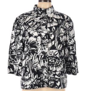 Croft & Barrow Linen Blend Floral Kimono Jacket